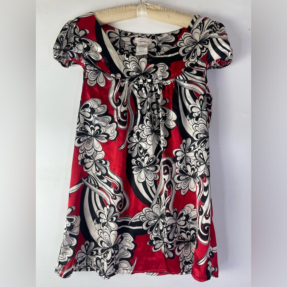 Speechless brand women’s size L, floral vintage print dress-top/ night shirt